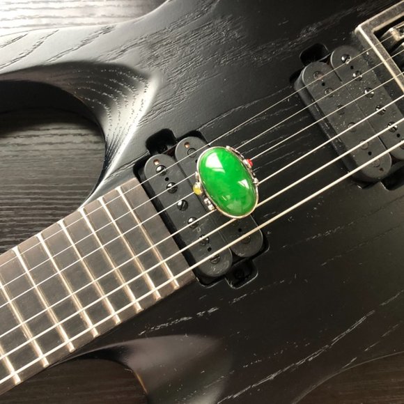 925 Sterling silver inlay Middle Eastern Amber Ring ｜Color :Green ｜ Open… - Picture 11 of 11